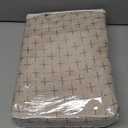 MIULEE Decorative Back Tab Linen Curtains with Geometric Pattern for Living Room Bedroom Farmhouse Rustic Thick Woven Textured Patterned Mudcloth Drapes 96 Inches Long 2 Panels Set, Beige