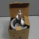 AONEZ Compact Toilet Brush & Holder, Stainless Steel Handle, Space Saving for Storage, Deep Cleaning, Drip-Proof, Easy to Assemble, Nylon Bristles, White & Grey