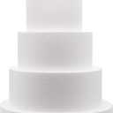 Crafare 5 Tier Round Foam Cake Dummy Decorating 4 6 8 10 12 Supplies for Wedding Baby Shower Birthday Party Cake Decoration 17.7 Inches Tall