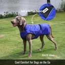 Dog Cooling Vest with Ice Pack & Cooling Collar, Blue Aqua, XL | Maximum cooling support, size-matched ice packs, cooling around neck and body, UV protection, sizes to suit most dogs