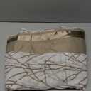 BONZER Mix and Match Curtains - 2 Pieces Branch Print Sheer Curtains and 2 Pieces Blackout Curtains for Bedroom Living Room Grommet Window Drapes, 37x63 Inch/Panel, Taupe, Set of 4 Panels