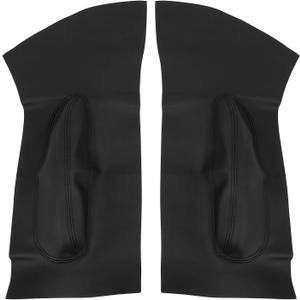 X AUTOHAUX Pair Black Microfiber Leather Door Panel Armrest Cover Replacement for Volkswagen Beetle 1998-2010