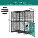 YITAHOME Indoor Cat Cage 2 Tier Kitten Cage, Versatile DIY Playpen for Cats, Small Animals, for Home, RV Travel, and Camping (28.0"L x 14.1"W x 28.0"H)