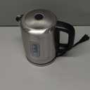 Amazon Basics Electric Stainless Steel Kettle for Tea and Coffee, BPA-Free, Fast Boiling, Auto Shut-Off, 1 Liter, 1500W, Black and Silver