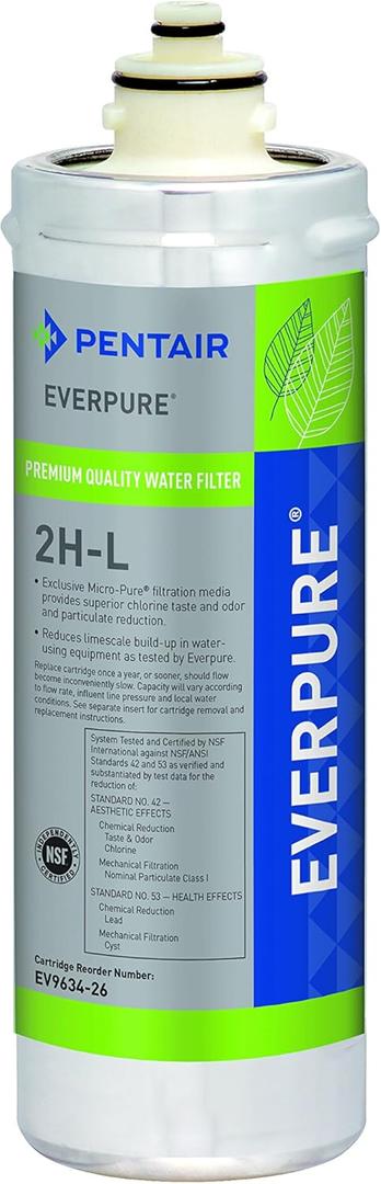 Everpure 2H-L Aquverse A100 Pentair H-54/S-54 Water Cooler Filter Cartridge Replacement