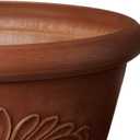 PSW Pot Collection TA30TC 12-inch Plastic/Stone/Wood Composite Bulb Pan Planter No Drainage Hole (Drillable), Shallow Indoor/Outer Pot for Succulents, Bonsai, Fairy Gardens, Herbs, Terra Cotta Color