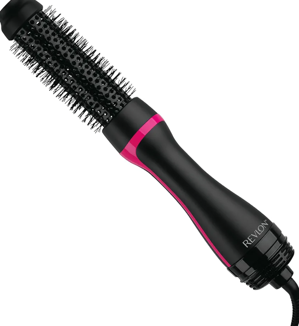 REVLON One-Step Root Booster Hot Air Brush Styler and Dryer, Revive Styles and Add Volume to hair with this Dryer Brush, 1 ½ inch Barrel (Black)