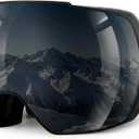 OULAIQI OTG Ski Goggles UV400 Anti-Fog Snowboard Glasses for Men Women Youth- Perfect for Skiing, Snowboarding,Winter Sports (Gray)