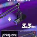 InnoGear Mic Stand for Blue Yeti, Heavy Duty Microphone Stand with Microphone Windscreen and Dual Layered Mic Pop Filter Suspension Boom Scissor Arm Stands for Blue Spark and Other Mics, Medium