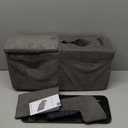 Sofa Armrest Pillow with Cup Holder, Large Removable Couch Armrest Cushion Tray Drink Holder Caddy with 4 Side Pockets for Remote, Glasses, Phone, Game Controller, iPad and Magazines-9.45in Height