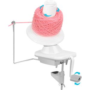 Light-Grey Yarn Winder for Crocheting - Hand-Cranked Yarn Ball Winder - Neat Yarn Cake Winder - Yarn Spinner Roller - Crochet and Knitting Accessories