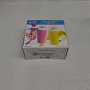 QwayHome 2PC Slushie Maker Cups, DIY Frozen Magic Slushy Cup, Double Layers Silica Smoothie Pinch Ice Cup, Quick Cooling Cups Homemade Milk Shake Ice Cream Maker (Yellow+Pink)