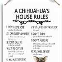 A Chihuahua’s House Rules Dog Wooden Signs 8x10, Dog Signs for Home Decor, Decorations for The Home, House Rules Sign, Wall Decor, Chihuahua Gifts, Gifts for Lovers