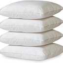 Bedding Bed Pillows for Sleeping (White), King Size, Set of 4, Hotel Pillow, Cooling Pillows for Side, Back or Stomach Sleepers