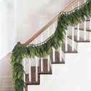 Lvydec Christmas Pine Garland Greenery Decoration, Realistic Cedar Cypress Garland for Holiday Mantel Fireplace Table Centerpiece