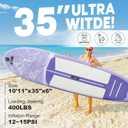 2 x Inflatable Paddle Board,Stand Up Paddle Board Set, Extra Wide SUP Board with Removable Fin, Floating Paddle, Hand Pump, Waterproof Phone Pouch,Traveling Board