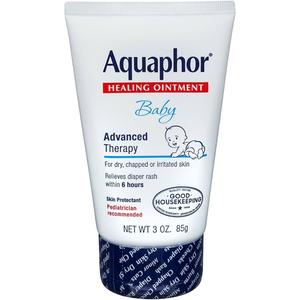 Aquaphor Baby Healing Ointment, Advanced Therapy for Chapped Cheeks and Diaper Rash, 3 oz. Tube (Pack of 1)