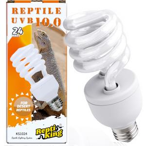UVB Reptile Light, 10.0 24W, UVA UVB Reptile Light Bulb Lamp for Bearded Dragon, UVB Bulbs for Desert Reptiles