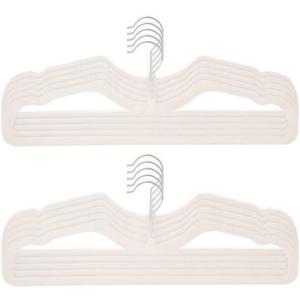 Velvet Hangers 50 Pack, Ultra Slim & Short Neck Hanger, 360 Swivel Hook, Space Saving Durable Non-Slip Felt Hangers,Beige b