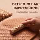 Hokkieam Clay Texture Rollers | 10-Pack Polymer Clay Texture Roller Set for Pottery & Crafting