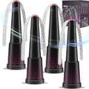 Fly Fans for Tables,Portable Fly Fan for Outdoor Indoor Table,Batteries Powered Food Fans with Holographic Blades,Keep Flies Away for Picnic, Restaurant,Party, Kitchen,Camping, BBQ,4 Pack (Purple)