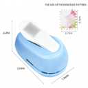 TJE Rectangular Postage Stamp Paper Punch, 0.7x0.8 Inch Scalloped Edge Craft Puncher for Scrapbooking, Card Making, DIY Paper Crafts - Lever Action Design