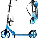 Scooter for Kids Ages 6+, Teens & Adults, Max Load 240 LBS, Foldable Kick Scooter with 8-inch Big Wheels, Kickstand, 3 Adjustable Levels, Rear Brake,