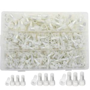 430 Pieces Closed End Crimp Cap Terminal ConnectorsNylon Power-Cable Wire Connector 22-16 16-14 12-10 Gauge Kit (NLM)
