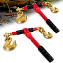 Ratchet Chain Binders 1/2'' - 5/8'' | 2-Pack Load Binders w/Clevis Hooks | 13,000 Lbs Working Load | Compatible with G43, G70 & G80 Chains | Secure Tie Down Binder for Hauling and Towing