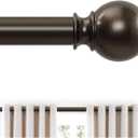 Bronze Curtain Rods 28 to 48 Inches(2.3-4 Feet),5/8 inch Splicing Drapery Rods,Small Curtain Rods Set,Size: 18''-45'',Bronze