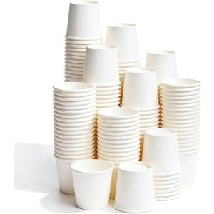 TashiBox 3 oz white paper bath cups, 200 count