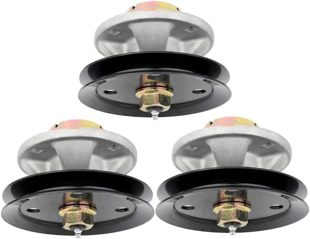 ECCPP 3 pack Mower Spindles fit for JOHN DEERE: AM115720, AM116065, AM121229, AM121342, for MTD for CUB CADET for TROY-BILT: 7-03171, B1JD40, for OREGON: 82-333, for ROTARY: 11278, for STENS: 285-109