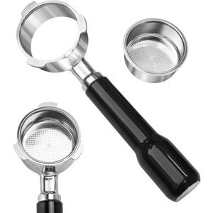 51mm Bottomless Portafilter, Wirsh 3 Ears Full Stainless Steel Bottomless Naked Portafilter with Non-Pressurized Filter Basket for Wirsh Espresso Machine CM5418, CM1665