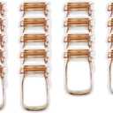 Enkrio 18Pcs Mason Jar Zipper Bags Resuable Snack Bags Portable Food Storage Snack Zipper Bags for Kitchen Travel Camping Picnic Organizer (18S)