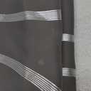 NICETOWN Grey Blackout Curtains for Living Room 84 inch Long 2 Panels Set, Noise Reducing Thermal Insulated Wave Line Foil Print Bedroom Drapes for Patio Sliding Glass Door (52 x 84)