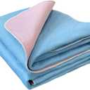2PCS Reusable Underpads Large 34" x 52", Upgrade Cooling Waterproof Bed Pads with Fast Absorbent, Washable Pee Pads for Incontinence Elderly and Kids