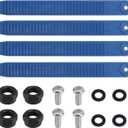 BOXOB Snowboard Strap Binding Replacement, 20x2.1cm/7.87x0.83in Snowboard Ankle Ladder Strap Binding with Screws Nuts Washers for Skates & Sporting Gear (Blue)