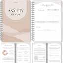Anxiety Relief Workbook & CBT Therapy Notebook - Guided Prompts, Mental Health Wellness Journal - A5 (Lux)