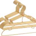 Gold Aluminum Hangers, 16.5 Inch Smooth and Durable Metal Shirt Dress Hanger, Lightweight and Sturdy Metal Hanger for Suit Jackets and Casual Pants (20 Pack)
