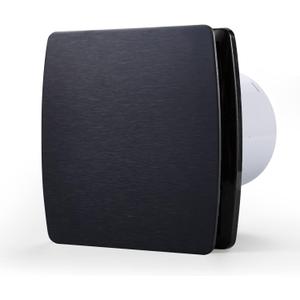 Zeyzer Black Bathroom Fan 110 CFM 1.0 Sone 5.9" Duct Square Ceiling or Wall Mount Ventilation Exhaust Fan for Bathroom/Corridor/Office/Laundry Room/SHop