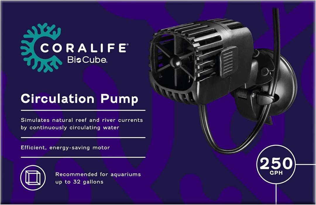 Coralife BioCube Aquarium Fish Tank Circulation Pump For Up To 32 Gallons, 250 GPH