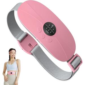 Protable Heating Pad for Period Cramps,Cordless Menstrual Heating Pad with 3 Heat Levels and 3 Vibration Massage Modes, for Period Pain,Best Gifts for Her, Women and Girl (Pink)