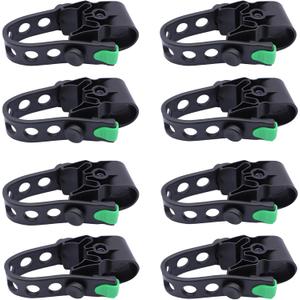 8Pcs Bike Rack Straps Replacement Parts Bicycle Hitch Strap Bike Rack Cradle Replacement Bike Tie Down Straps Replacement Rubber Straps Spare Hook fit 1 Inch Trailer Hitch (Green)