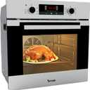 24 Inch Wall Oven, TOPWISH Electric Single Wall Ovens, 2.3 Cu.ft. Built-in Wall Oven with Convection, Touch Control, 9 Cooking Functions, Timer, Stainless Steel Ovens for Kitchen, ETL Certified