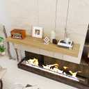 Floating Shelves 48 Inch Long, 12 Inch Deep Floating Shelves for Wall, 48 x 12 Large Wall Shelves for Home Storage & Display, 2" Thicked Floating Shelf for Bedroom, Living Room, Oak Color, 1 Pack