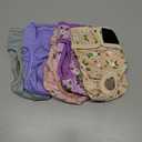 Female Dog Diapers 5Pcs - Premium Reusable Diapers for Doggie in Heat - Highly Absorbent Dog Diapers Female for Pet Incontinence with Adjustable Snaps, Flowers, S