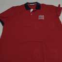 Arvilhill Men's American Flag Polo Shirts Patriotic Golf Polos 1776 Cotton Pique Tee Tops ,Red, XL