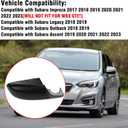 Yumzeco 1PC Compatible with Subaru Mirror Bottom Cover Impreza 2017-2023/Legacy/Outback 2018 2019/Ascent 2019-2023, Replace for 91054FL20A Driver Side Subaru Ascent Mirror Lower Cover Replacement-Left