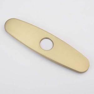 SHAMANDA 10-Inch Escutcheon Hole Cover Deck Plate for Bathroom Kitchen Sink Faucet Stainless Steel, Brushed GoldDP60001-3