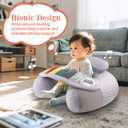 Upgraded Blublu Park Baby Donut Sit Me Up Floor Seat for 3-36 Months, Wider U-Shape Inflatable Baby Seat with Cover, Activity Chair for Sitting up, Sensory Tray Suitable for Development, Piano
